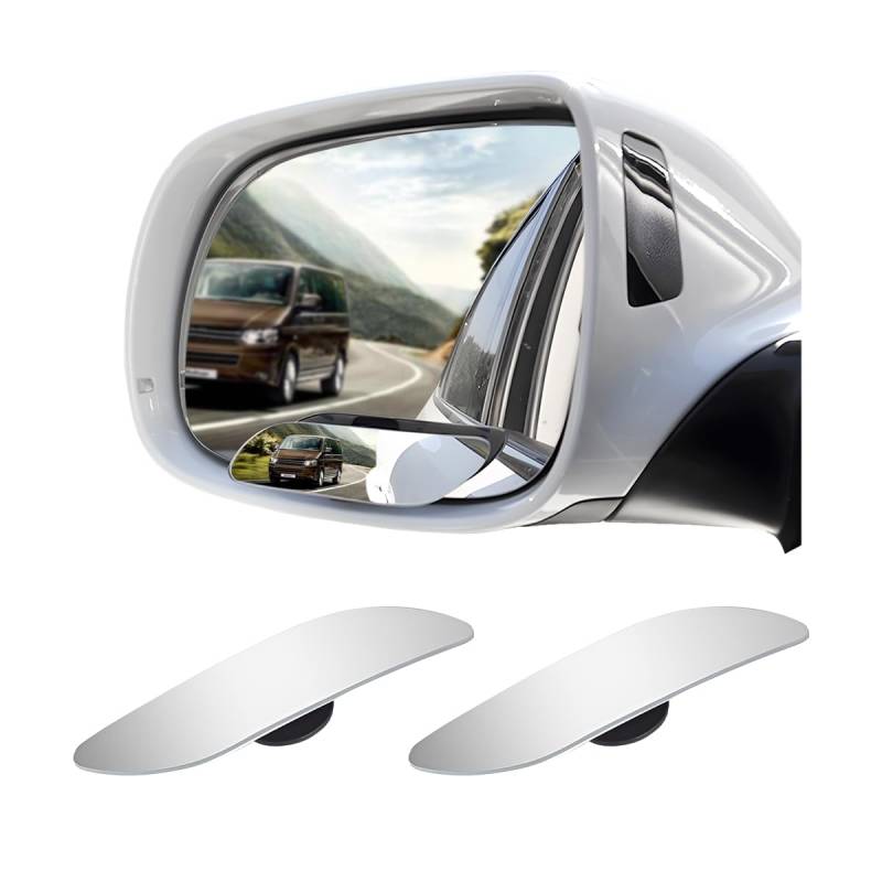 JNNJ 2Pcs 360 ° Drehbarer Verstellbarer Weitwinkel-Rückspiegel, Auto Einstellbare Randlos HD-Glas Zusätzliche Spiegel, Seite Rückspiegel für Universellen Auto SUV RV von JNNJ