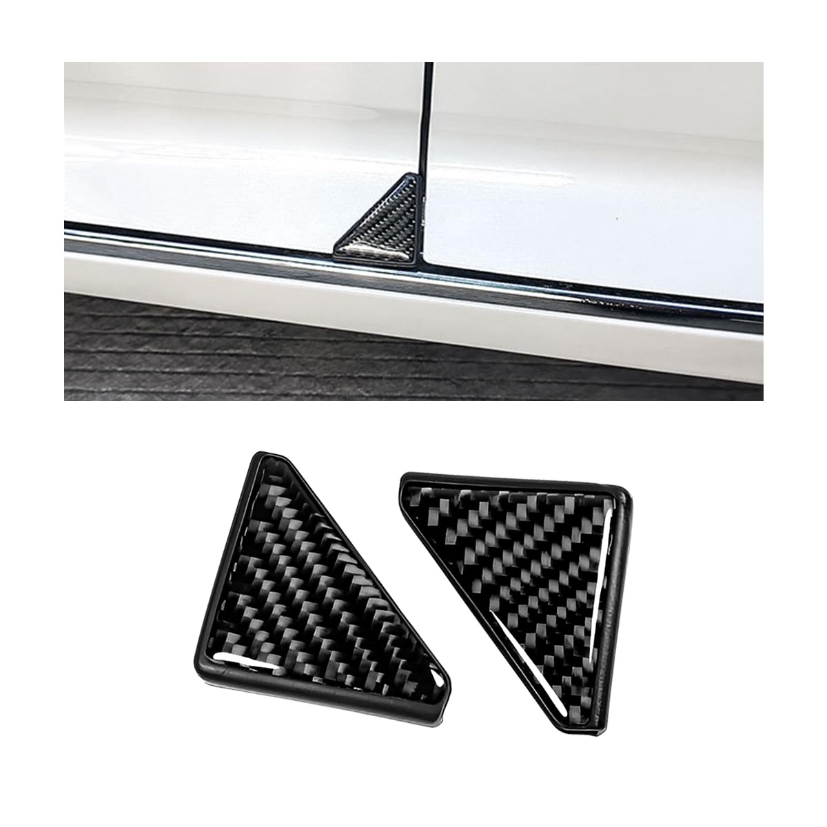 JNNJ 2Pcs Auto Tür Ecke Anti-Scratch Abdeckung, Auto Vordertür Ecke Anti-Kollision Abdeckungen, Universal Protector Eckenschutz Aufkleber Für Autotüren(Schwarz) von JNNJ