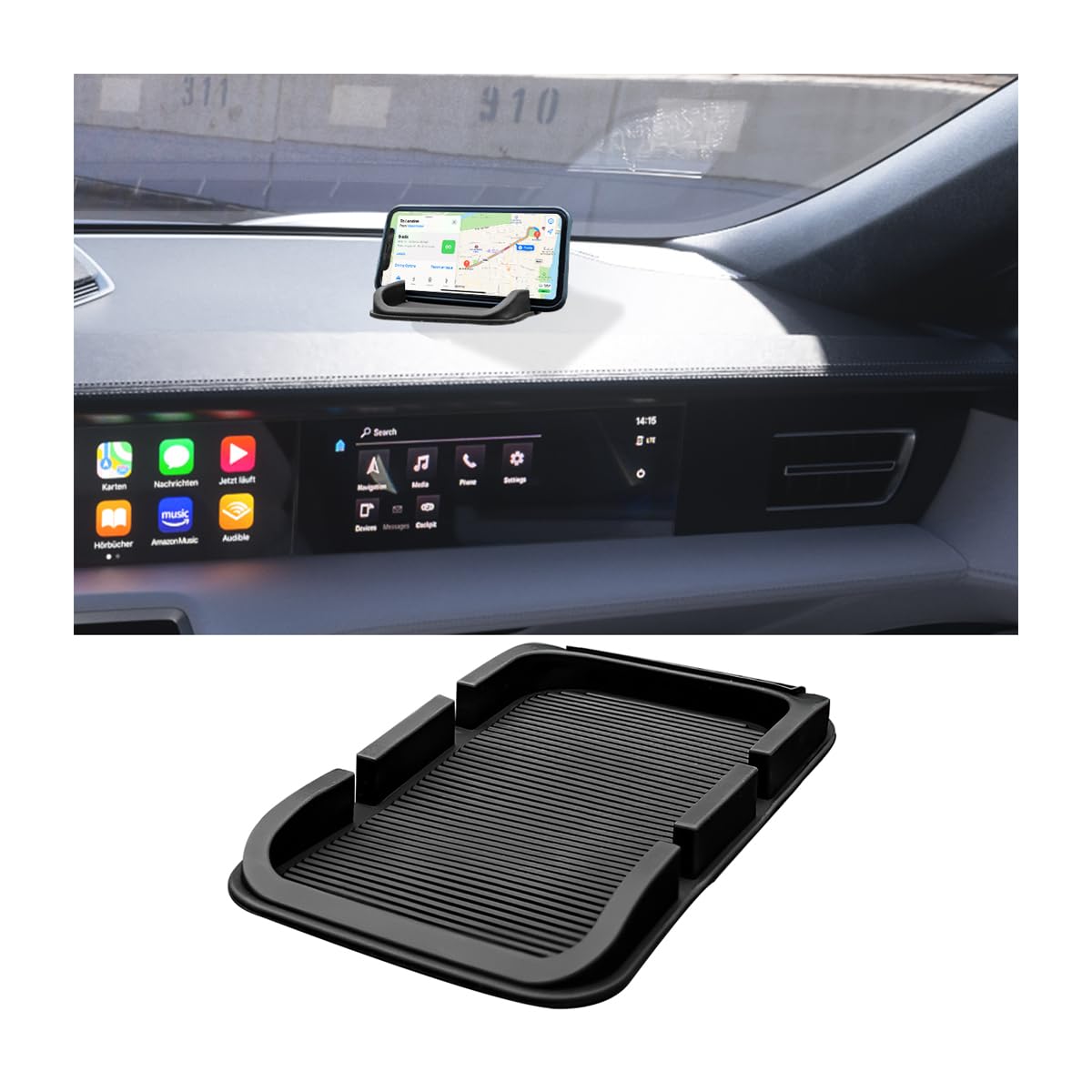 JNNJ 3 In 1 Auto Anti-Rutsch-Pad, Auto Armaturenbrett Anti Rutsch Matten, Silikon-Auto-Pad-Klebepads, Handy Parfüm Pad Für Münze Handy Schlüssel GPS Sonnenbrille JNNJ 3 In 1 Auto Anti-Rutsch-Pad, Auto Armaturenbrett Anti Rutsch Matten, Silikon-Auto-Pad-Klebepads, Handy Parfüm Pad Für Münze Handy Schlüssel GPS Sonnenbrille von JNNJ