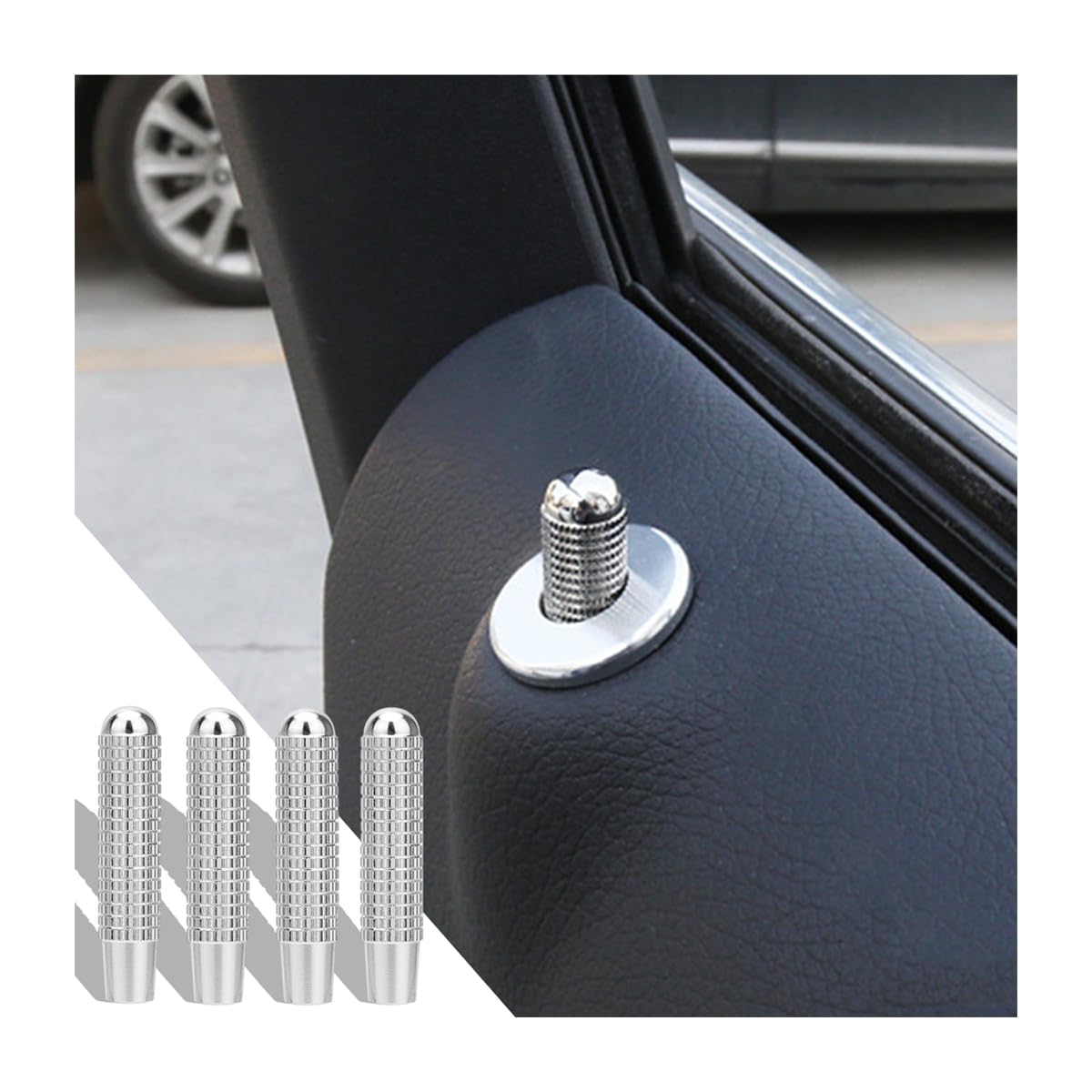 JNNJ 4 Pcs Türverriegelungsstift Knopf Abdeckung, Universal Auto Türverriegelungsknopf, Kompakt Türverriegelungsstifte Innen Verriegelungsknopf Abdeckung JNNJ 4 Pcs Türverriegelungsstift Knopf Abdeckung, Universal Auto Türverriegelungsknopf, Kompakt Türverriegelungsstifte Innen Verriegelungsknopf Abdeckung von JNNJ