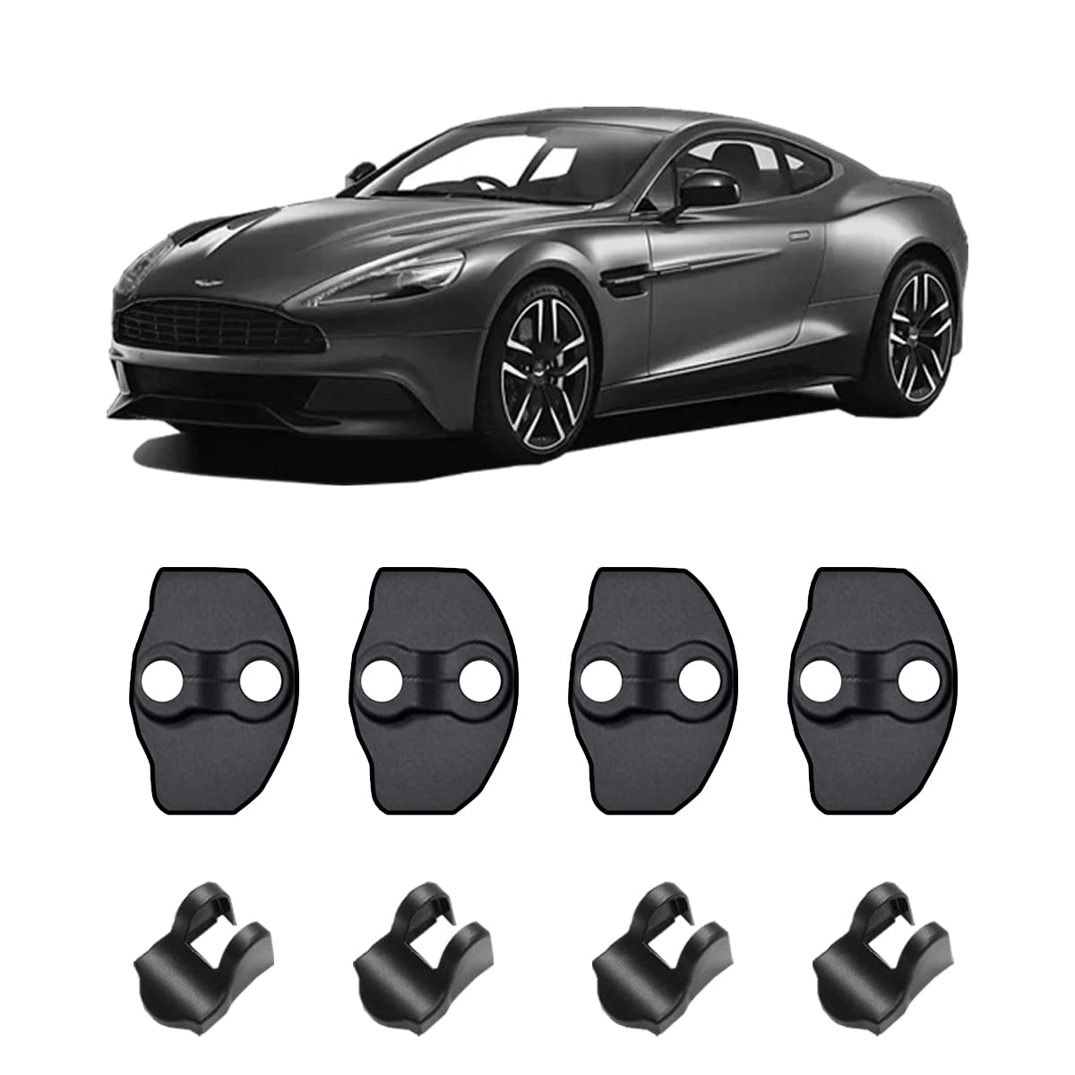 JNNJ 4 Stück Auto Türschlossabdeckung, Türschlossabdeckung für das Model 3, Auto Türschloss Abdeckung für Model Y Model X, Türschlossabdeckung Automotive Zubehör JNNJ 4 Stück Auto Türschlossabdeckung, Türschlossabdeckung für das Model 3, Auto Türschloss Abdeckung für Model Y Model X, Türschlossabdeckung Automotive Zubehör von JNNJ
