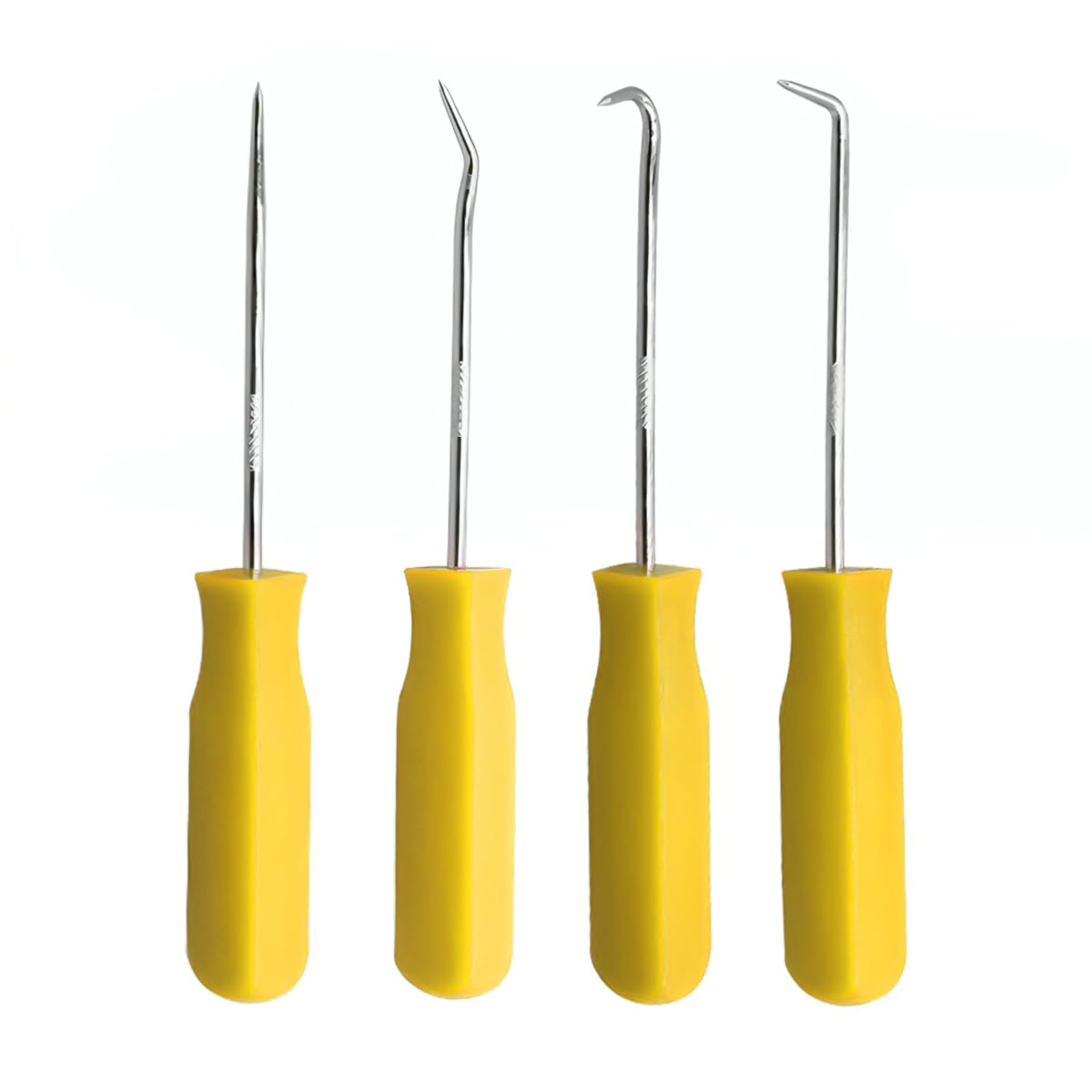 JNNJ 4 Stück Pick Und Haken Set, O-Ring Dichtung Demontage Werkzeug, Dichtung Demontage Montagehaken Werkzeug, öl Ringe Dichtung Demontagehaken Werkzeug(Gelb) von JNNJ