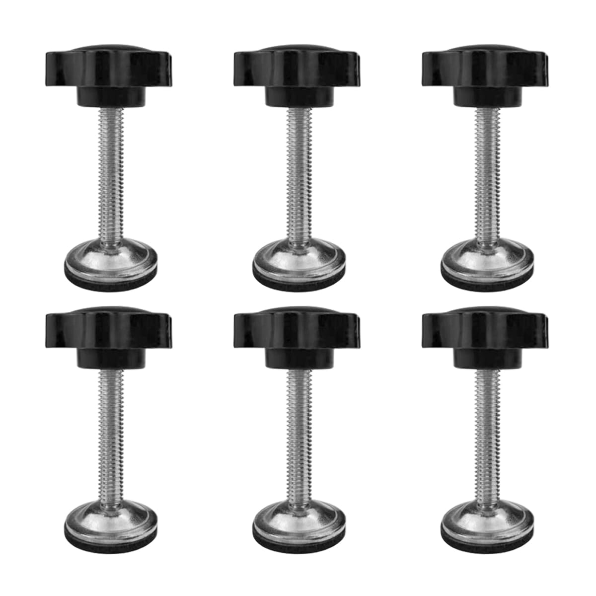 JNNJ 6 Stück Klemmschraubenknopf, M8 Klemmschraube Knopf, Pflaume Sechskant Geformt Griffe Stern Knopf Außengewinde, Für Automotive Dachboxenmontage, Relingstange Dachbox von JNNJ