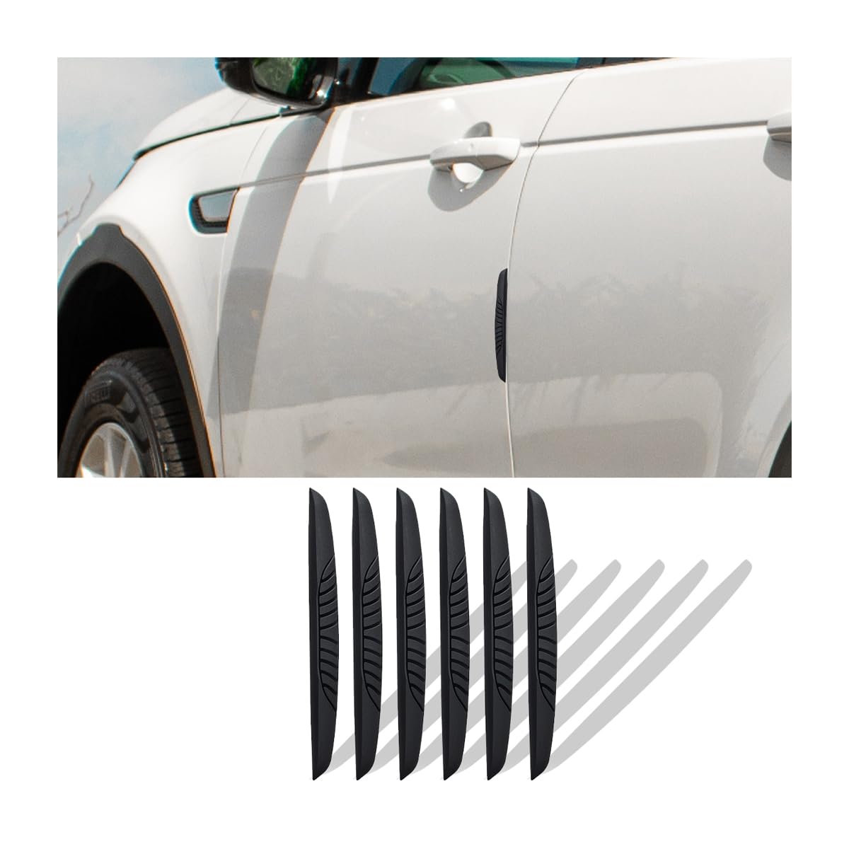 JNNJ 6Pcs Türkantenschutz Autotür Kantenschutz, Auto Antikollisions-Türschützer, Gummi Antikollisionsstreifen Stoßstangenschützer Aufkleber, Selbstklebend Autotürschoner JNNJ 6Pcs Türkantenschutz Autotür Kantenschutz, Auto Antikollisions-Türschützer, Gummi Antikollisionsstreifen Stoßstangenschützer Aufkleber, Selbstklebend Autotürschoner von JNNJ