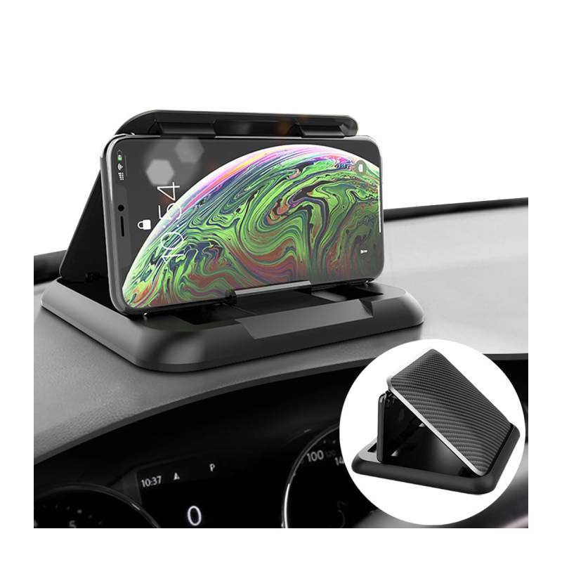 JNNJ Auto Armaturenbrett Silikon Anti-Rutsch-Matte, Auto-Telefonhalter Antirutschmatte, Auto-Telefonhalter Anti-Rutsch-Matte, Multifunktionale Mittelkonsole Armaturenbrett Handyhalterung(Schwarz) von JNNJ