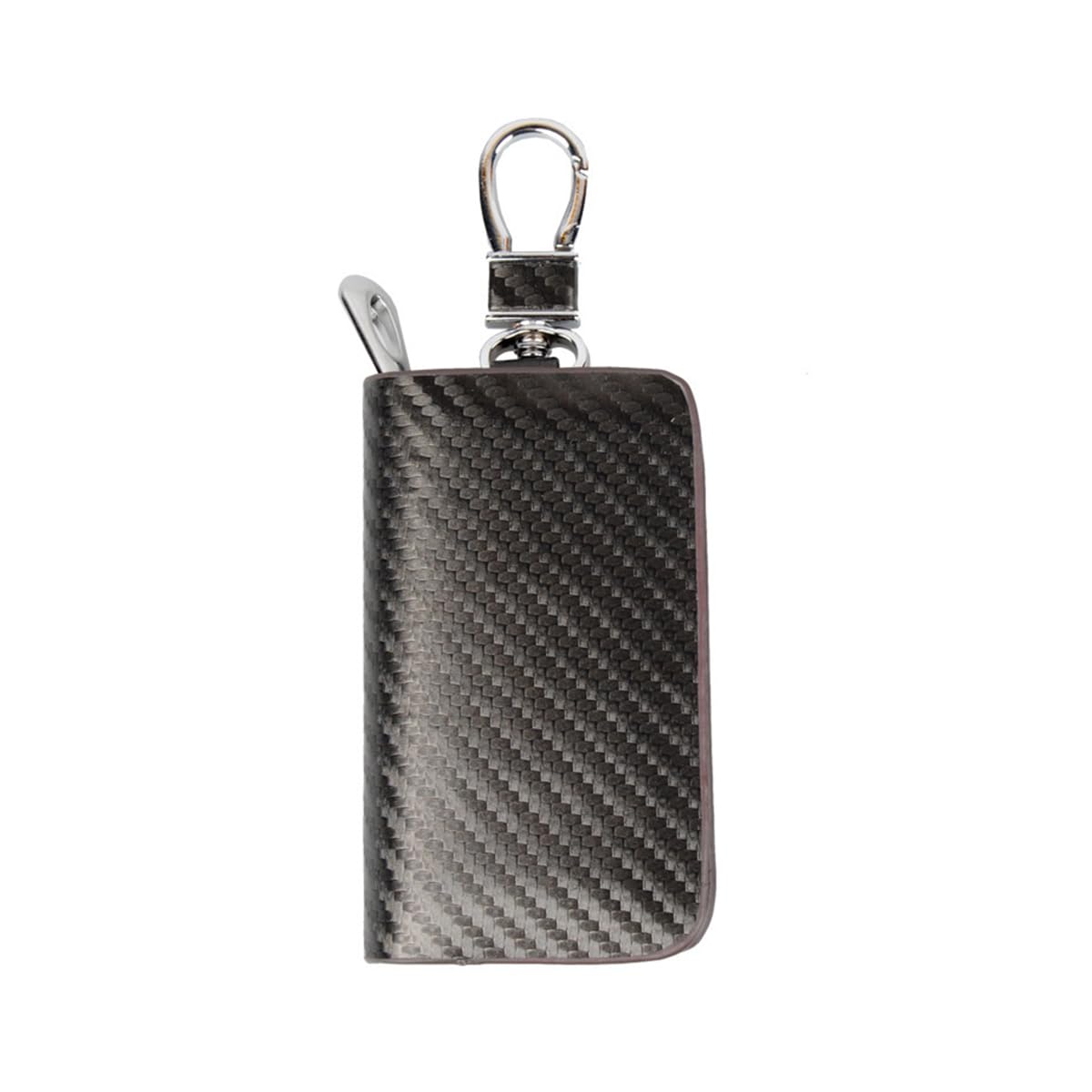JNNJ Auto-Schlüsselanhänger Schlüsseletui, Autoschlüssel Brieftasche Mit Schlüsselanhänger Haken, Schlüsselhalter Tasche Schlüsselring Brieftasche Zipper(Braun) von JNNJ