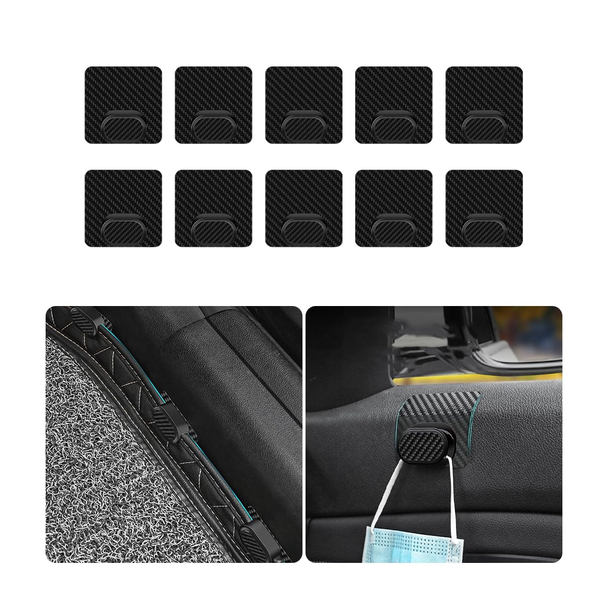 JNNJ Clips für Automatten, Autoteppich Fußmatten Halter Befestigungen Clips, Transparente Klebeklammern, Selbstklebende Clips mit Selbstklebender Rückseite JNNJ Clips für Automatten, Autoteppich Fußmatten Halter Befestigungen Clips, Transparente Klebeklammern, Selbstklebende Clips mit Selbstklebender Rückseite von JNNJ