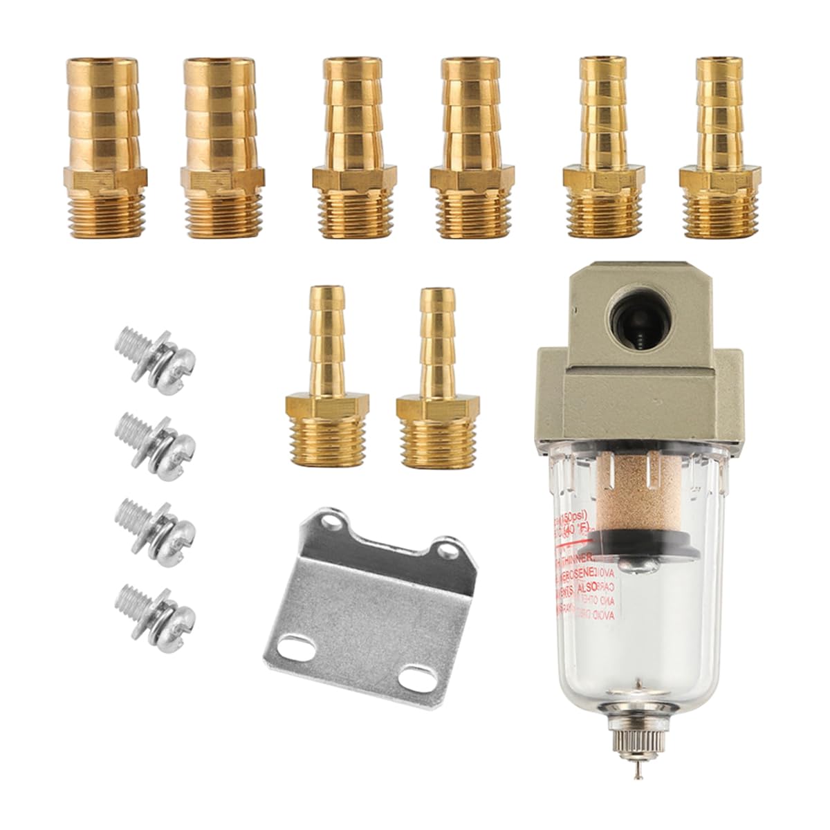 JNNJ Druckluftfilter-Wasserabscheider, Partikelfilter-Wasserabscheider, Kompressor-Wasserabscheider-Reiniger, Wasser- Und ölabscheider Für Luftleitungsersatz AF2000-02 JNNJ Druckluftfilter-Wasserabscheider, Partikelfilter-Wasserabscheider, Kompressor-Wasserabscheider-Reiniger, Wasser- Und ölabscheider Für Luftleitungsersatz AF2000-02 von JNNJ