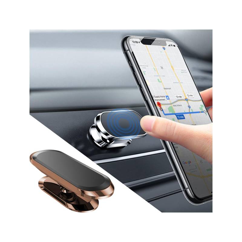JNNJ Magnetische Handyhalterung Auto 360° Einstellbar und Drehbar, KFZ Handyhalter Universal für Autohalterung (Gold) von JNNJ