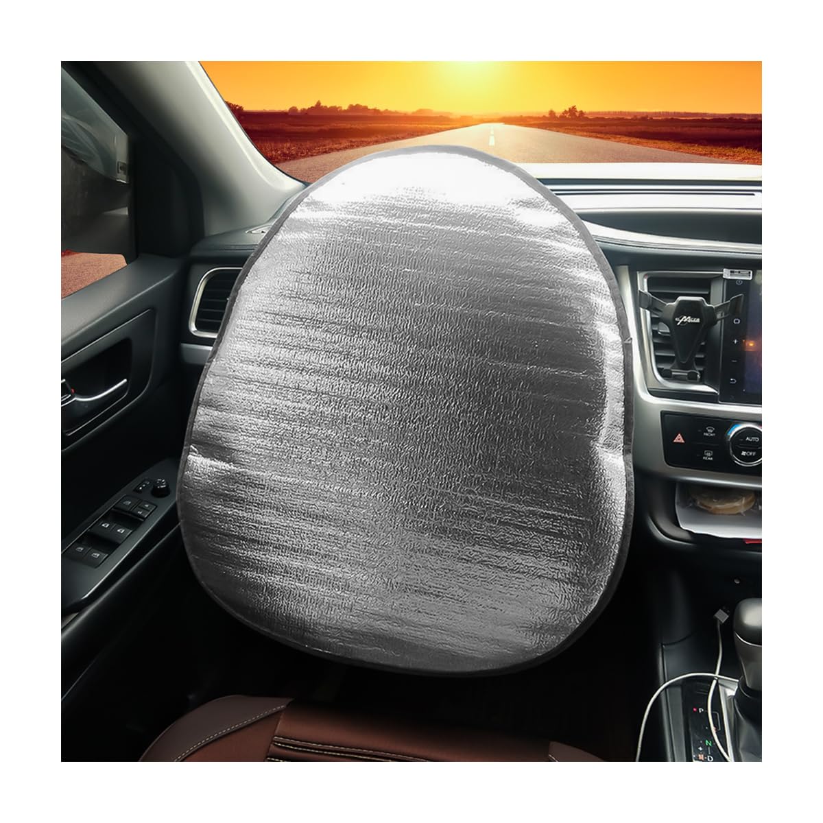JNNJ Lenkrad Sonnenschutz Abdeckung, 50 x 44cm Auto Lenkradhülle Hitzeschutz, Lenkradabdeckung-Sommer Schützt das Lenkrad vor der Sonne, Auto Sonnenschutz Sonnencreme Lsolierung für SUV LKW Van JNNJ Lenkrad Sonnenschutz Abdeckung, 50 x 44cm Auto Lenkradhülle Hitzeschutz, Lenkradabdeckung-Sommer Schützt das Lenkrad vor der Sonne, Auto Sonnenschutz Sonnencreme Lsolierung für SUV LKW Van von JNNJ