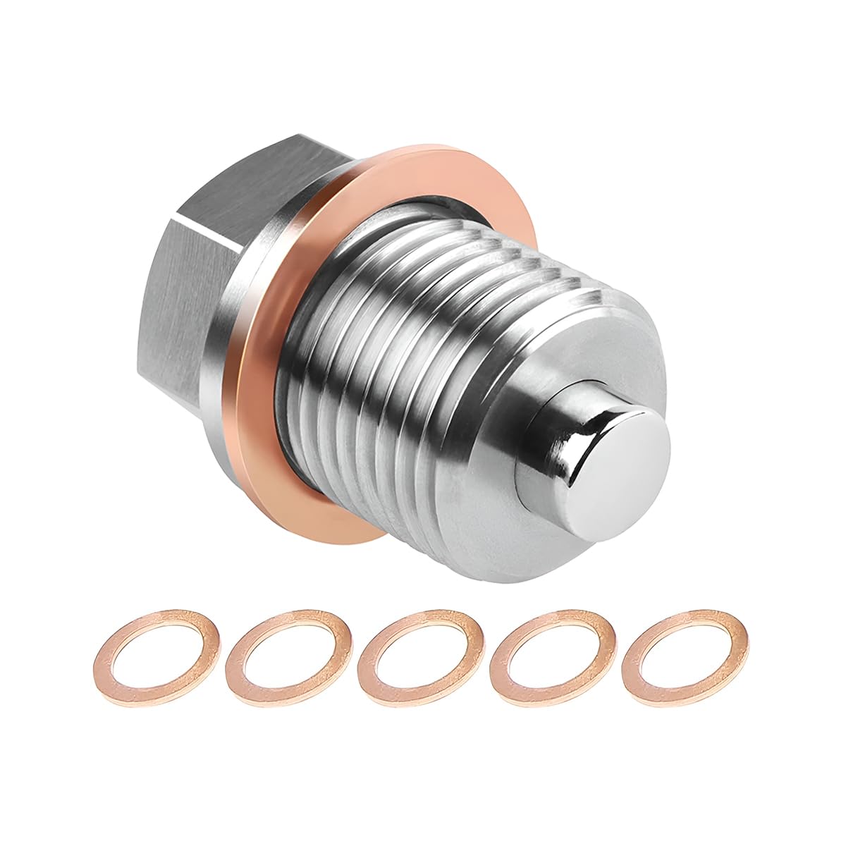JNNJ Magnetische Ölablassschraube, Magnetische Dichtung Ölwannenablassmutter, Magnetische Ölwannenwanne Aus Rücklaufablassschraube Adapter Mit Dichtungen(M18x1.5) von JNNJ