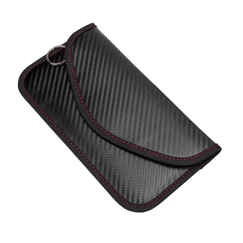 JNNJ Signalblocker Tasche, Abschirmung Schlüsseltasche, Taschen Kohlefaser Leder Blocker Schlüsseletui, Schlüsselmäppchen für Handy, Autoschlüssel, Schlüsselanhänger von JNNJ