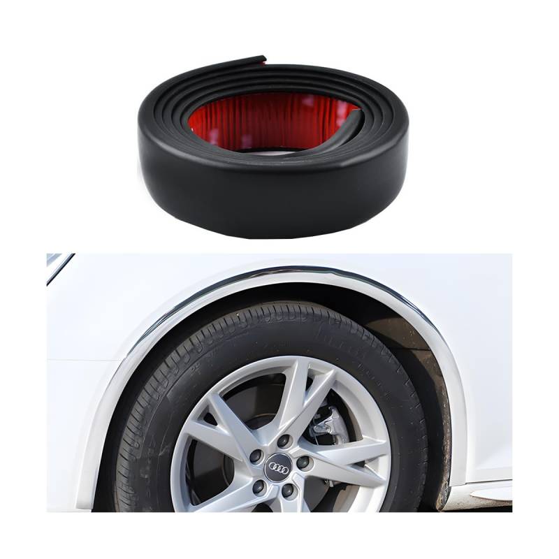JNNJ Universal Auto Kotflügel Verbreiterung, Kotflügelverbreiterung Auto Radlauf Radlaufleiste Radabdeckung, Auto-Radkastenverkleidung, Universal Gummi Autos Radkasten Schutz Anti-Kollision(Schwarz) von JNNJ
