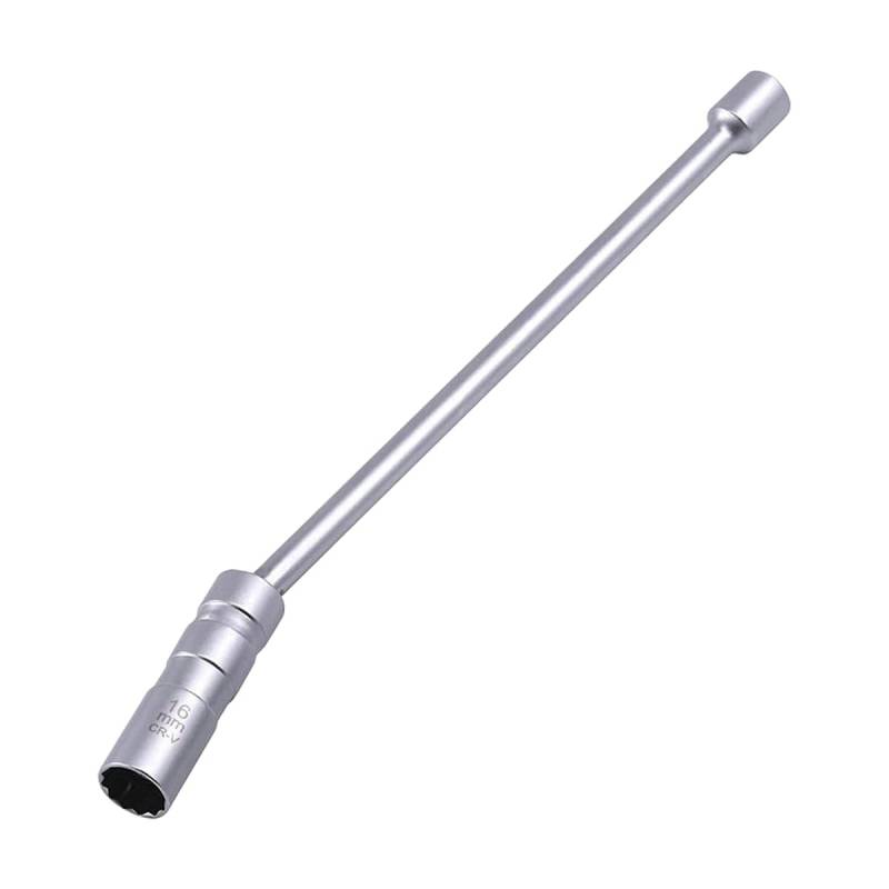 JNNJ Universal Flexibel Zündkerzenschlüssel, Zündkerzen Entferner Installationswerkzeug, Magnetisch schwenkbare magnetische Steckschlüssel für Auto Motorrad(16mm) von JNNJ