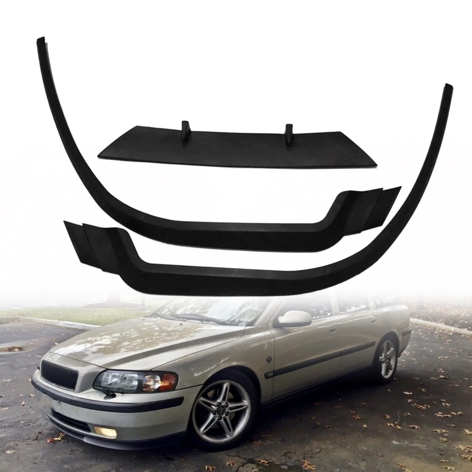 JOBOUND 3 Stück Auto FRONTSPOILER STOßSTANGE LIP Euro Spoiler Lippe Universal Body Kit for Volvo S60R V70 CUPRA R Frontspoiler JOBOUND 3 Stück Auto FRONTSPOILER STOßSTANGE LIP Euro Spoiler Lippe Universal Body Kit for Volvo S60R V70 CUPRA R Frontspoiler von JOBOUND