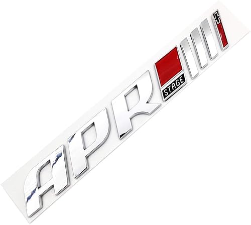 Chrom APR Stage ///+ Auto-Emblem, 3D-ABS-Kofferraum-Heckabzeichen-Aufkleber for TT RS S3 S4 A 4L Q5/75 Chrom APR Stage ///+ Auto-Emblem, 3D-ABS-Kofferraum-Heckabzeichen-Aufkleber for TT RS S3 S4 A 4L Q5/75 von JOEBO