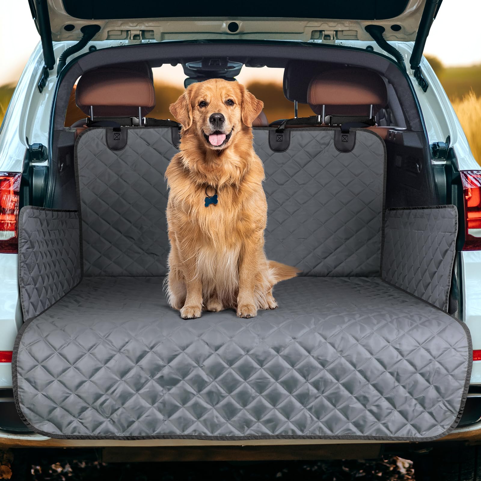 JOEJOY Kofferraumschutz für Hunde mit Seiten- und Ladeschwellenschutz, Universal Kofferraum Schutzmatte Hund Wasserdicht & Kratzfest - Hundedecke Auto Kofferraum von JOEJOY
