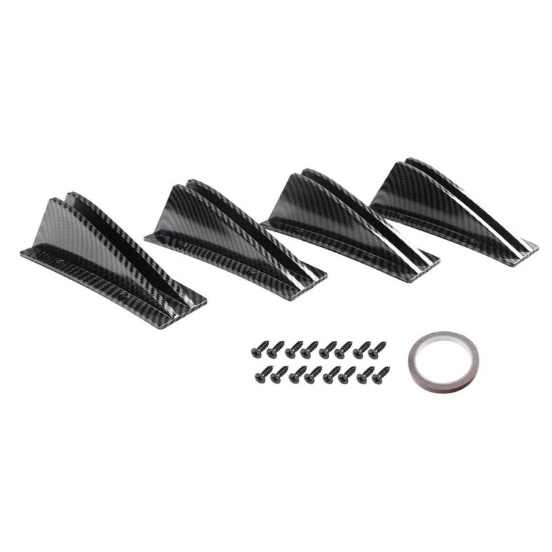 JOFUUM Universal 4Pcs/Set Auto-Heckstoßstange Diffusor Spoiler ABS Anti-Kollision Heckstoßstangenlippen-Diffusor A von JOFUUM
