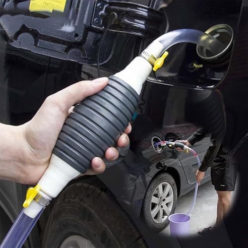 2025 Neuestes Manuelle Siphonpumpe,Premium Kraftstoff- & Flüssigkeitssauger mit PVC Schlauch, Für Benzin, Diesel, Öl, Wasser, Aquarium | Metallklemme & Benzinfeste Ausführung (1.5 Meter) von JOHNBOLIN
