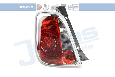 Johns Heckleuchte, Blinker weiß, ohne Lampenträger [Hersteller-Nr. 300387-1] für Fiat von JOHNS