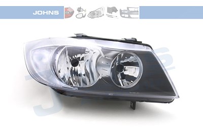Johns Scheinwerfer H7/H7, schwarz elektr. LWR [Hersteller-Nr. 200910] für BMW von JOHNS