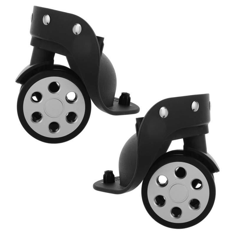 JOINPAYA 2 Paare Radzubehör Reparatur von Gepäckrädern Gepäckrollen austauschen Gepäckrollen Ersatz universal Koffer-Ersatzrad Mini-Lenkrollen Kofferrad ABS-Material Black von JOINPAYA