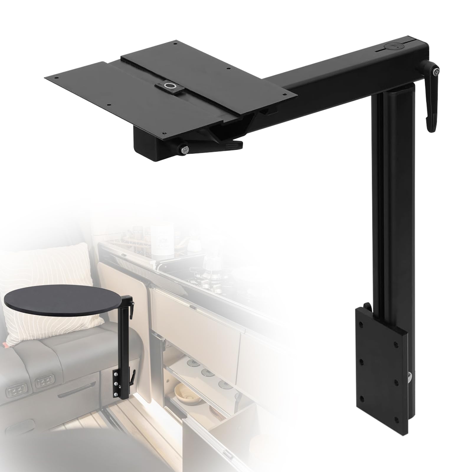 JOJOCY Wohnmobil-Tischbein mit klappbarer Tischplatte, Aluminiumlegierung, abnehmbares Tischbein, 360 Grad drehbar, Wohnmobil-Klapptischbeinhalterung für Wohnwagen, Wohnmobil, Ponton, LKW, Yachten JOJOCY Wohnmobil-Tischbein mit klappbarer Tischplatte, Aluminiumlegierung, abnehmbares Tischbein, 360 Grad drehbar, Wohnmobil-Klapptischbeinhalterung für Wohnwagen, Wohnmobil, Ponton, LKW, Yachten von JOJOCY