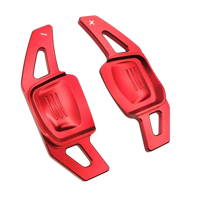 Lenkrad Paddle Shifter Extension für VW 2018-2023, Aluminiumlegierung Schaltpaddel für VW Golf 8 MK8 Tiguan CC Tiguan L Touran L Teramont Phaeton C-TREK (Rot) von JOJOCY