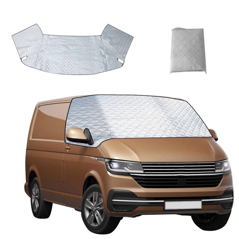 Scheibenabdeckung für VW T6 Transporter Windschutzscheibenabdeckung Anti Frost Eisstaub Fensterabdeckung Sonnenschutz für VW T6 2016-2022 Wohnmobil Vans von JOJOCY