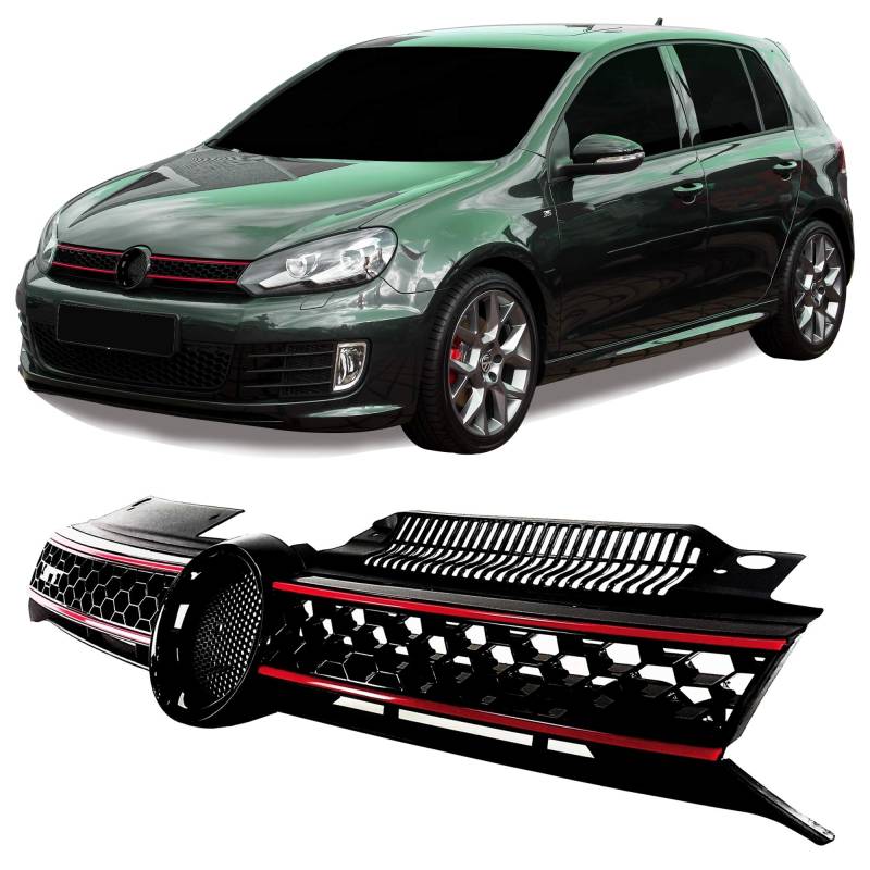 JOM 1L0853653GME Golf 6 Kühlergrill, Sportgrill, mit Aussparung für das Emblem im Waben-Design von JOM Car Parts & Car Hifi GmbH