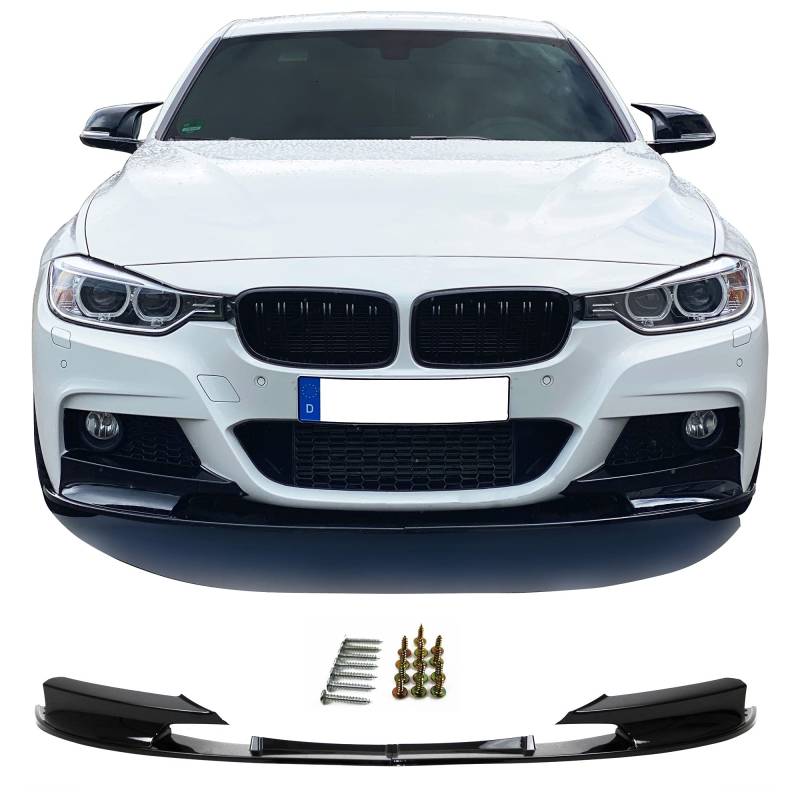 JOM Car Parts & Car Hifi GmbH 5111400-3JOM Frontspoiler Frontspoilerlippe Frontflap Spoiler Splitter schwarz glänzend+ABE+ passend für F30, F31, 10/2011-2019 von JOM Car Parts & Car Hifi GmbH