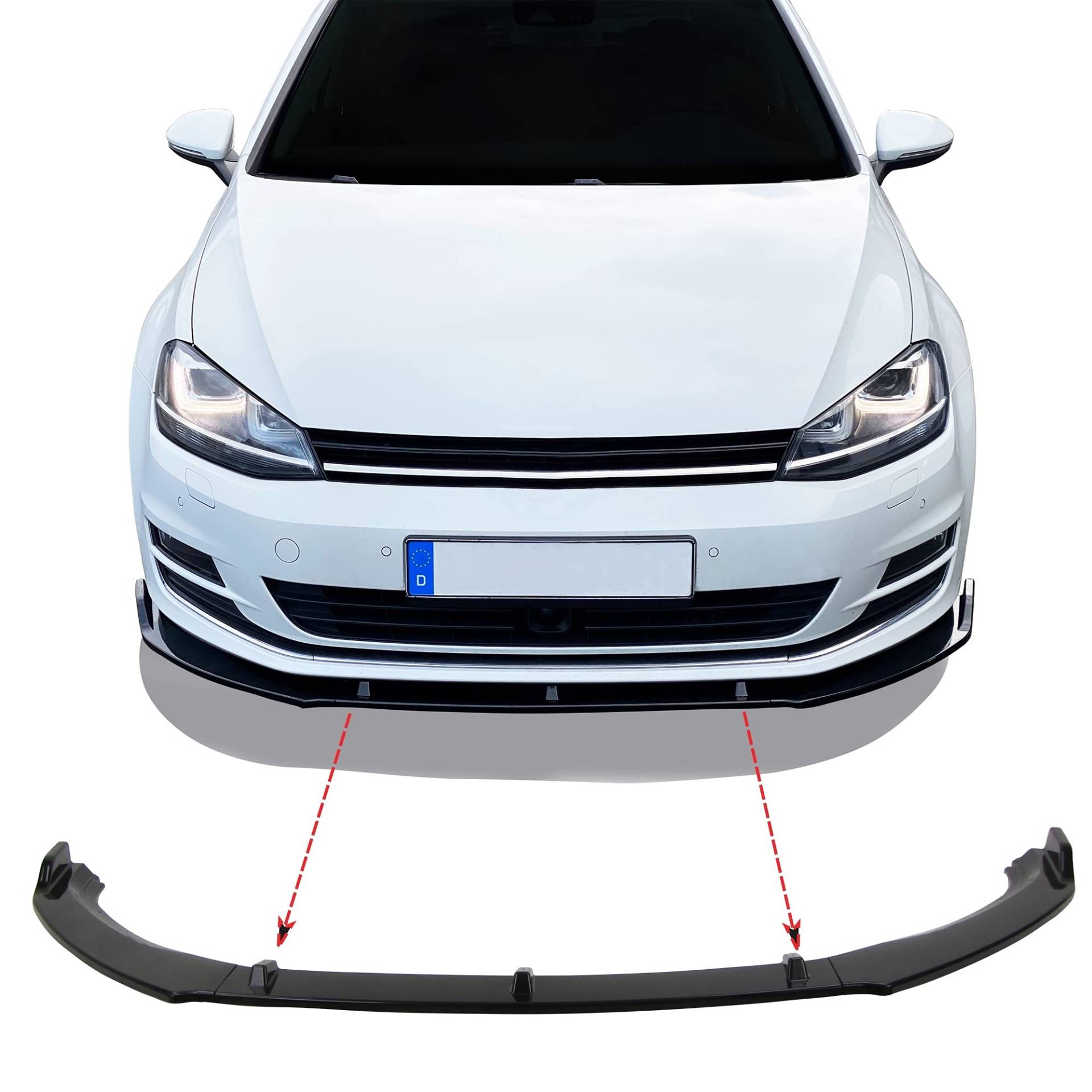 JOM Car Parts & Car Hifi GmbH 5G0805901 Frontspoilerlippe Frontflap Spoiler Splitter für Golf 7, Nicht für GTI,GTD, R-Line passend von JOM Car Parts & Car Hifi GmbH