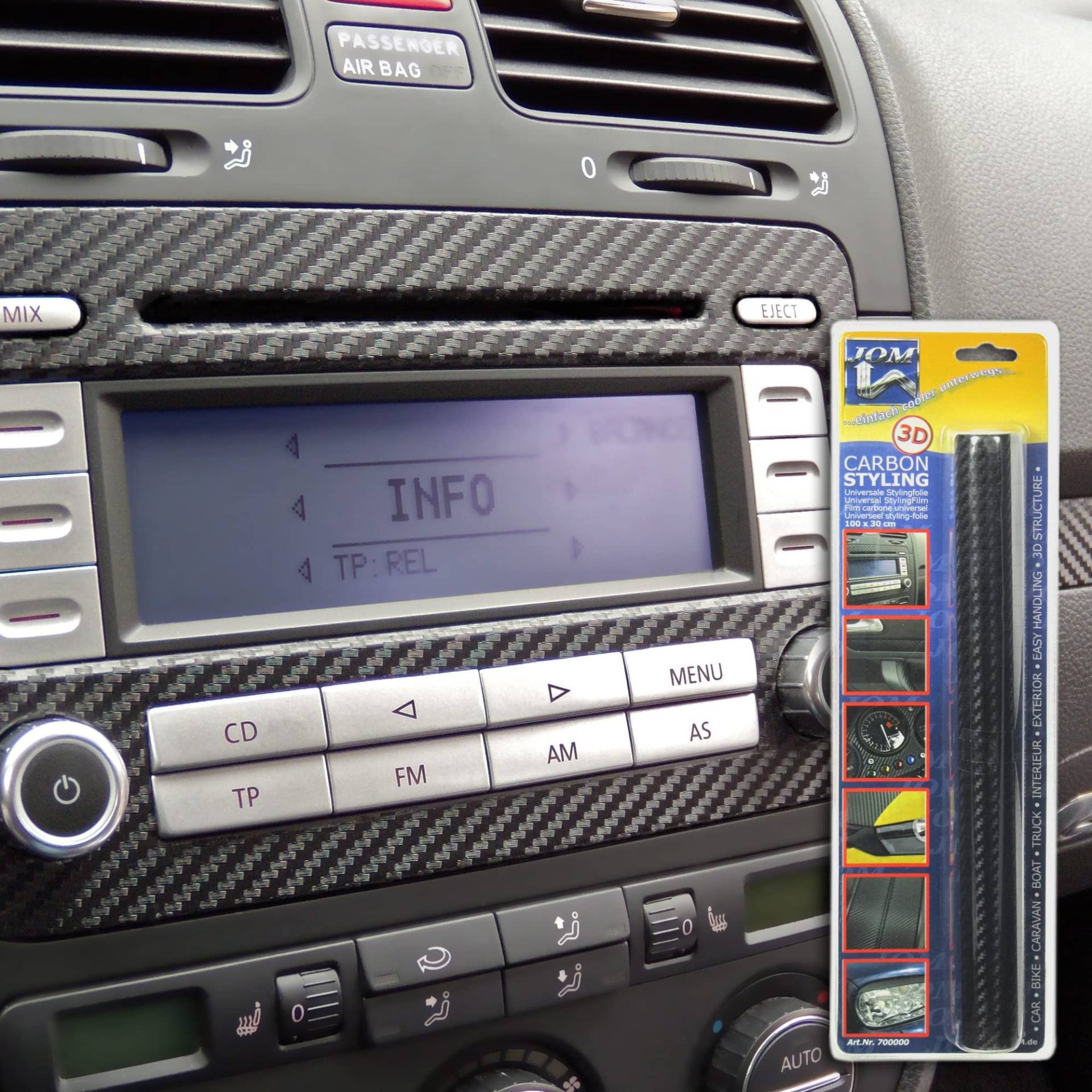 JOM Car Parts & Car Hifi GmbH 700000 Carbonfolie, Stylingfolie, selbstklebend, 30 x 100cm, Interior & Exterior schwarz JOM Car Parts & Car Hifi GmbH 700000 Carbonfolie, Stylingfolie, selbstklebend, 30 x 100cm, Interior & Exterior schwarz von JOM Car Parts & Car Hifi GmbH