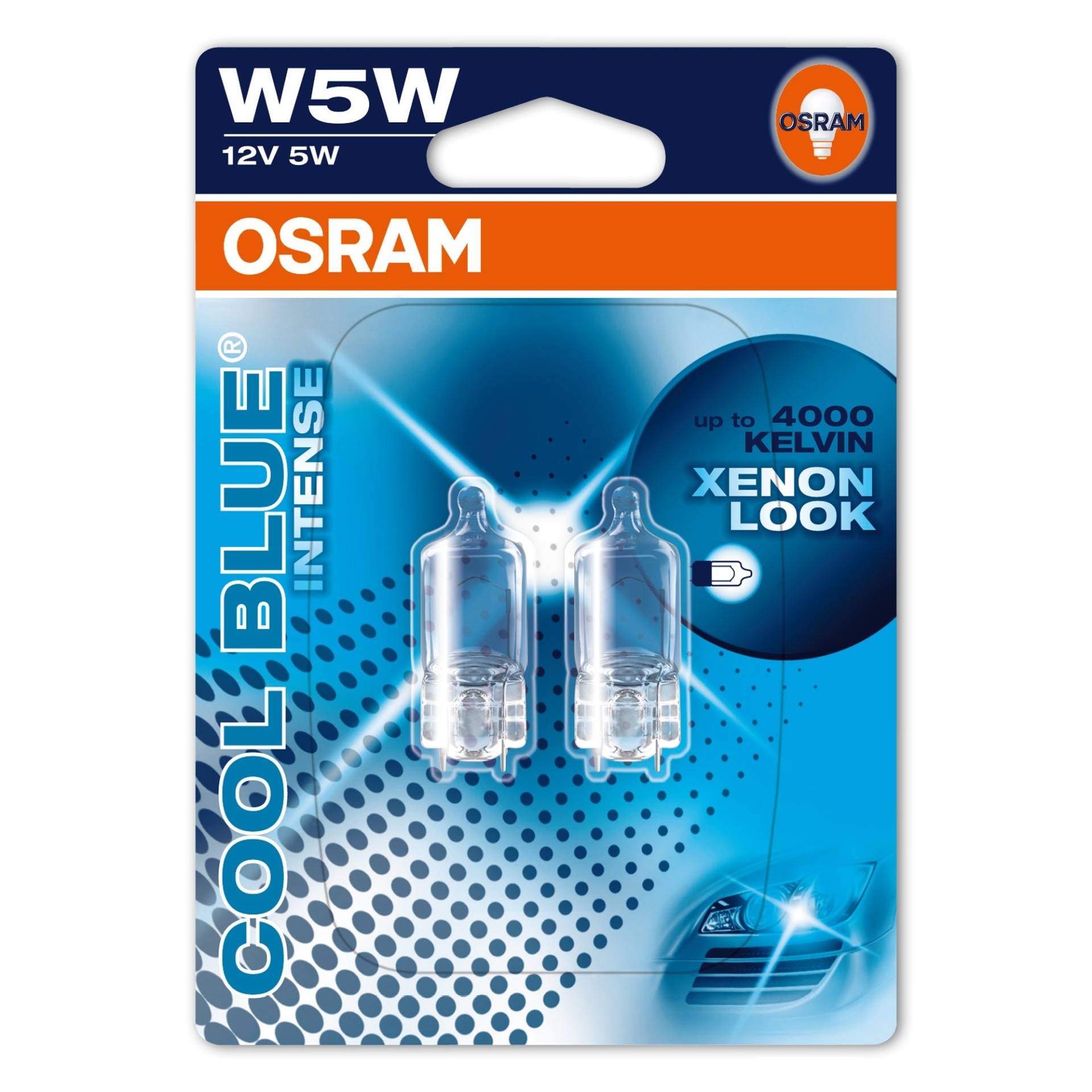 W5W 12V/5W Osram Halogenlampe Cool Blue Intense 4000 K BLI2, T10 von JOM Car Parts & Car Hifi GmbH