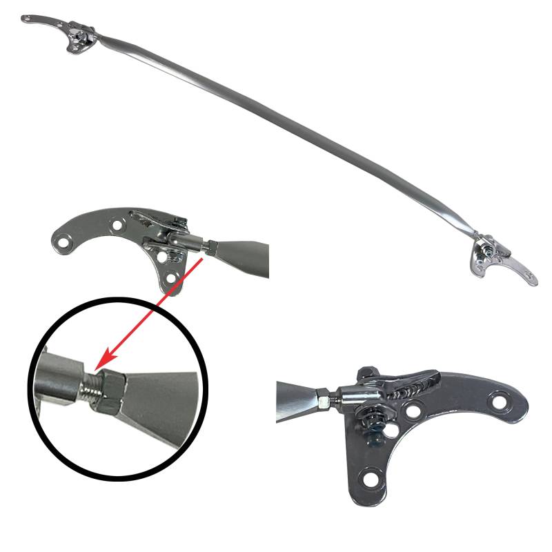Original JOM Domstrebe Alu poliert VERSTELLBAR für BMW 1er F20 F21 ab 2011- von JOM Car Parts & Car Hifi GmbH