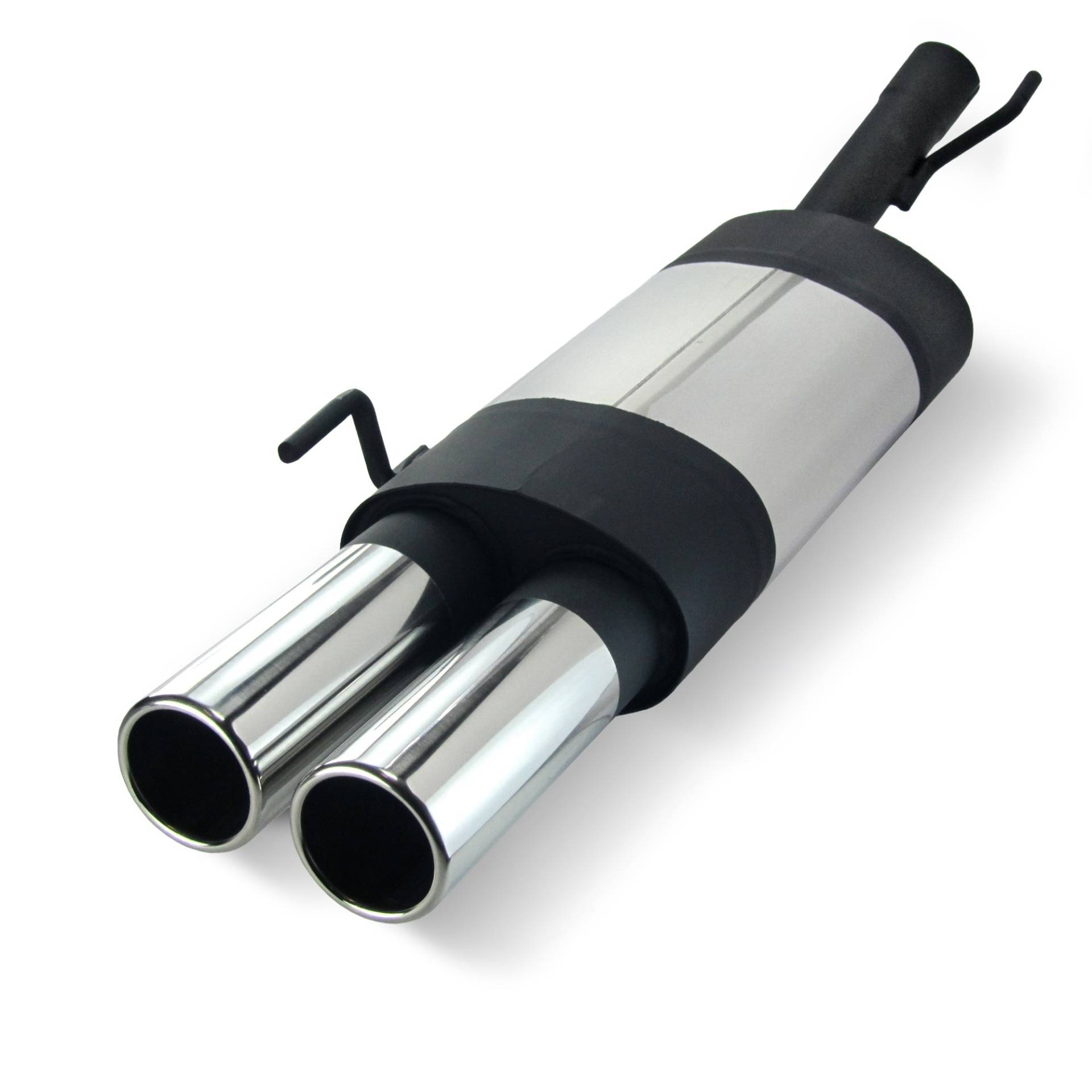 JOM Car Parts & Car Hifi GmbH 85623 Edelstahl-Endschalldämpfer mit 2X 76mm Endrohren gerade JOM Car Parts & Car Hifi GmbH 85623 Edelstahl-Endschalldämpfer mit 2X 76mm Endrohren gerade von JOM Car Parts & Car Hifi GmbH