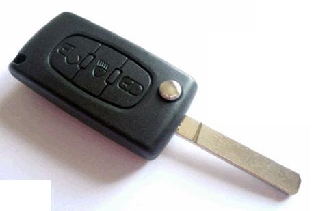 JONGO - Schlüsselhülle mit Klinge Kompatibel mit Citroën C4, C4 Picasso, C4 Grand Picasso | CE0536 | Schlüsselbund Plip Auto Fernbedienung 3 Knöpfe von JONGO