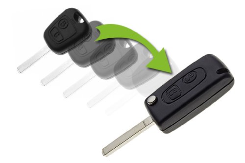 Klappschlüssel Umbaukit für Schlüssel Citroen C1, C2, C3 von JONGO