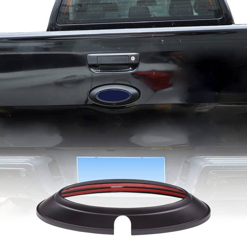 ABS Heckklappe Emblem für Ford Wildtrak T6 T7 T8 2015-2022 Auto Heckklappe Logo Abdeckung Dekorativer Aufkleber Autozubehör (Mattschwarz) von JONKOKO