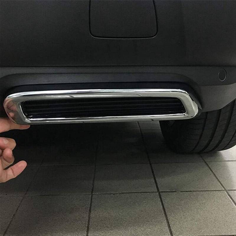 ABS Silber Auspuff-Endrohr Dekoration Rahmen Abdeckung Blenden für 3008 4008 5008 2017–2021 Autozubehör von JONKOKO