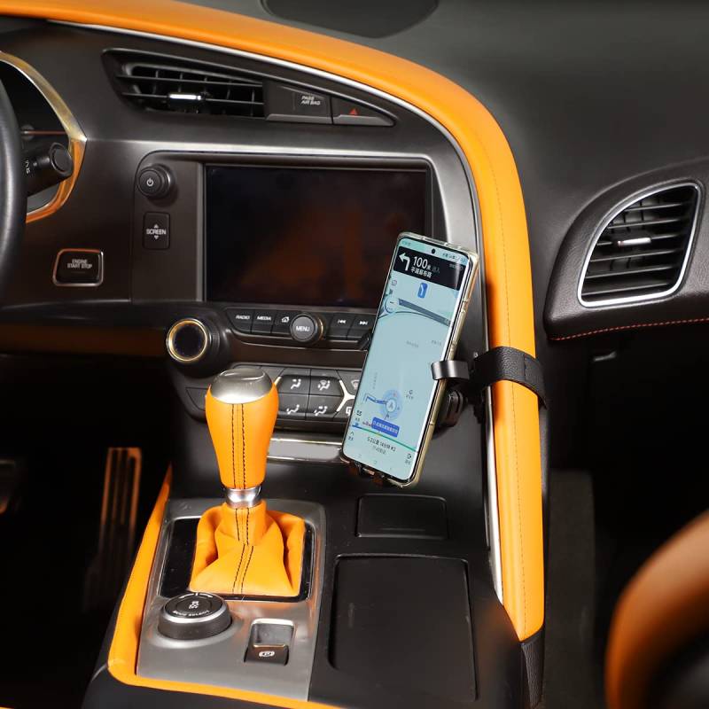 Auto Central Control Armlehne Auto Handyhalterung für Corvette C7 2014-2019 Auto Handyhalterung Zubehör von JONKOKO