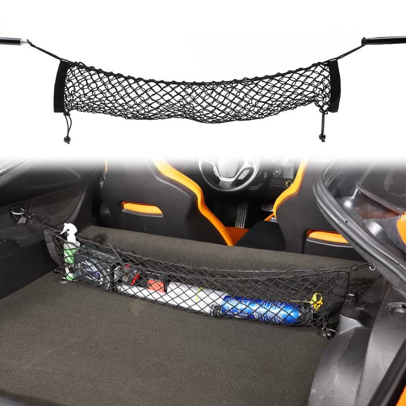 JONKOKO Automotive Elastisches Kofferraumnetz Kompatibel mit Corvette C7 2014-2019 Auto Kofferraum Aufbewahrung Netz Tasche Aufbewahrungstasche (Stil A) von JONKOKO