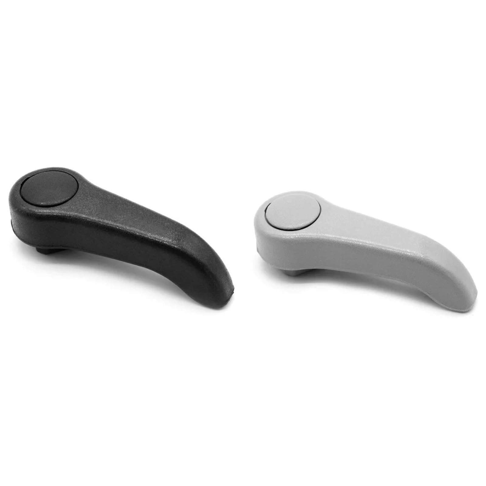 JOVERI 1/2 Sets Auto, for Sitzverstellhebel, Zuggriff, Außenteile Schwarz/Grau, for Renault, Clio Alle Serien 1998-2008 2/3-4/5 Türen Mk2 Autositz-Verstellgriff(Black 1pc Grey 1pc) von JOVERI