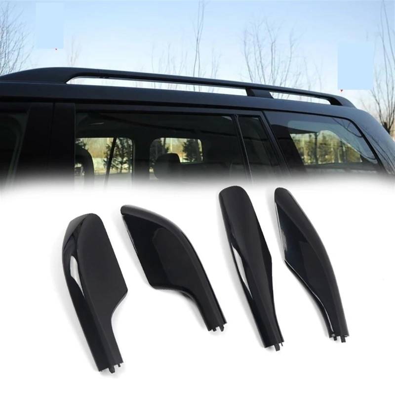 JOVERI 4PCS Schwarz Auto Dachträger Schiene Endabdeckung Schalenkappe Ersatz, for Toyota, for Land Cruiser LC100 1998-2007 von JOVERI