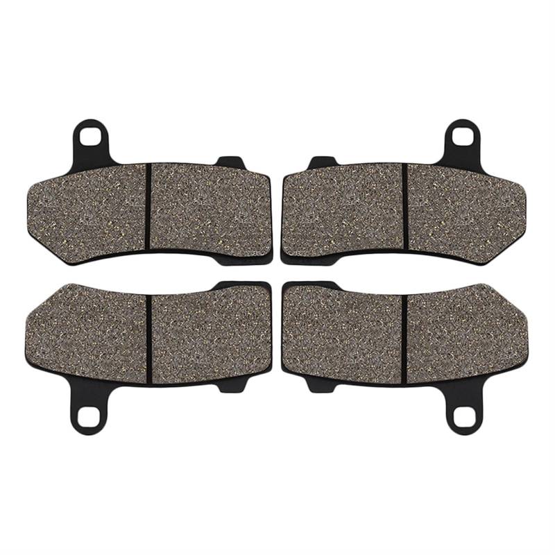JOVERI Bremsbeläge vorne und hinten for Harley, V-Rod VRSCF VRSCX VRSCAW Street Night Rod VRSCR VRSCDX Road King FLHR Electra Street Glide FLHT Motorrad-Bremsbeläge(2 Pairs) von JOVERI