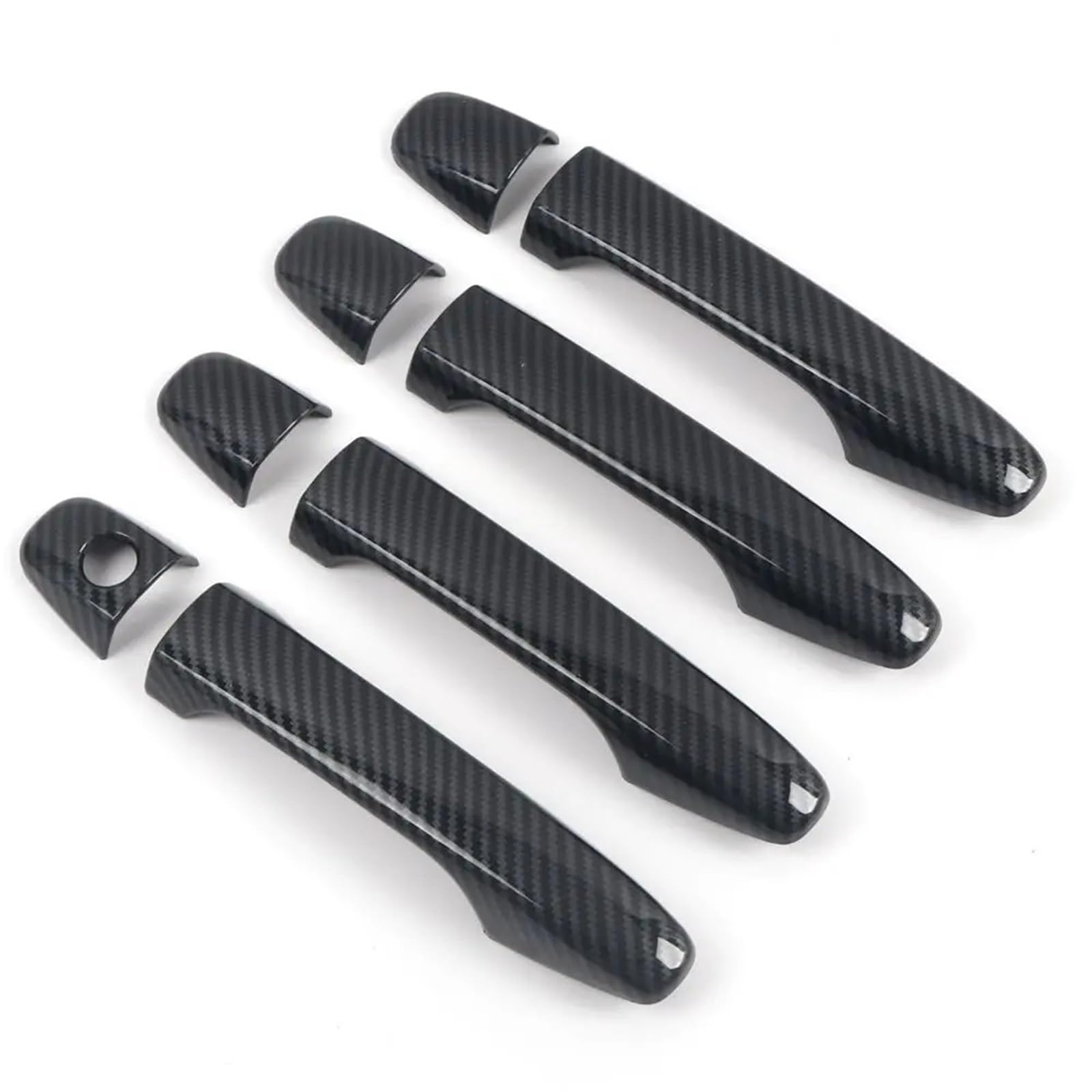 JOVERI Carbonfaser-Autotürgriffabdeckungs-Aufkleber-Overlay, for Subaru, for Forester, SH 2008 2009 2010 2011 2012 Styling-Zubehör Abdeckung für Außentürgriffe(Carbon Fiber) von JOVERI