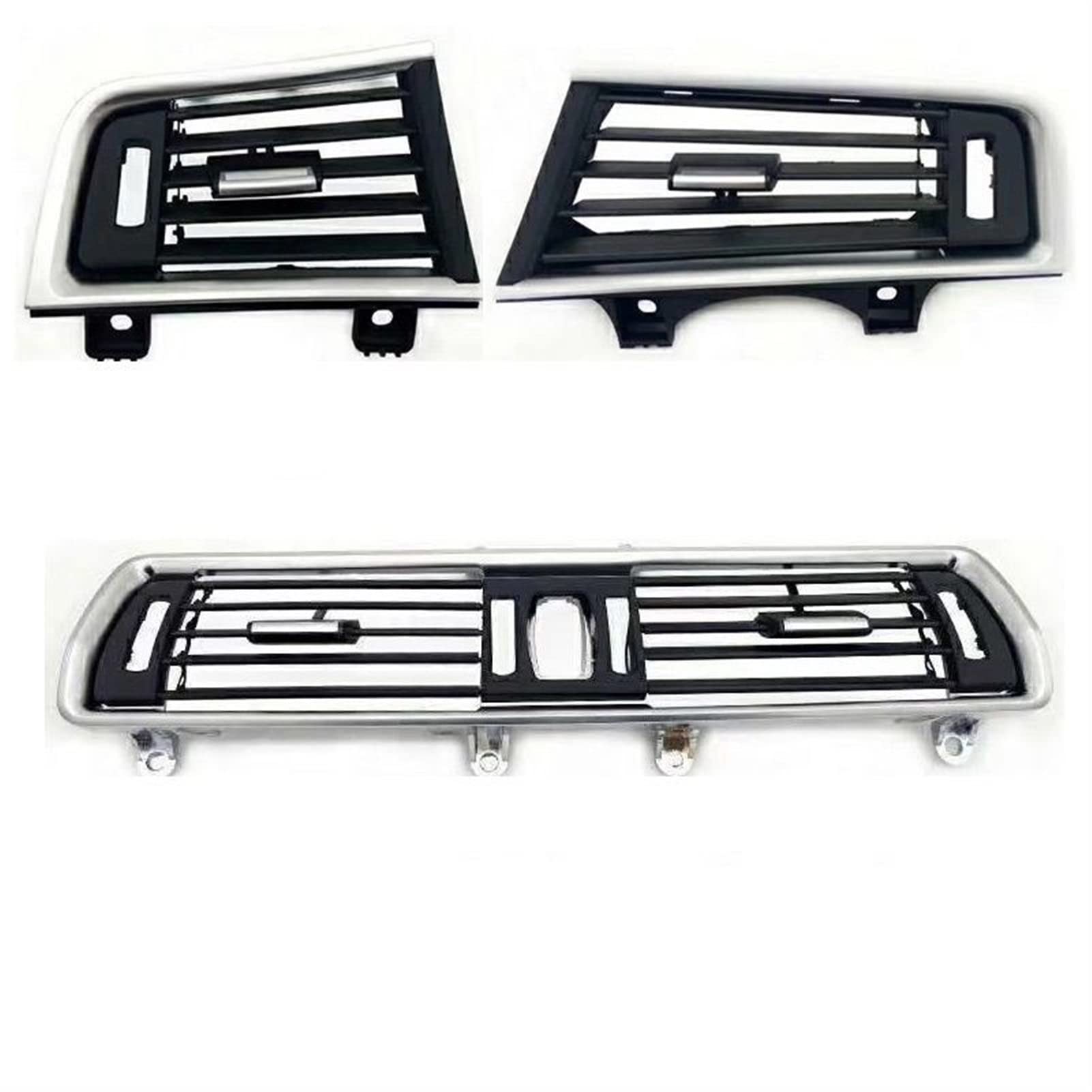 JOVERI EIN Set Front Row Wind Left Center Right Air Condition Vent Grill Outlet Panel mit Chrome Plate, for, 5 Series F07 GT Auto-Lüftungsauslass(Gold) von JOVERI