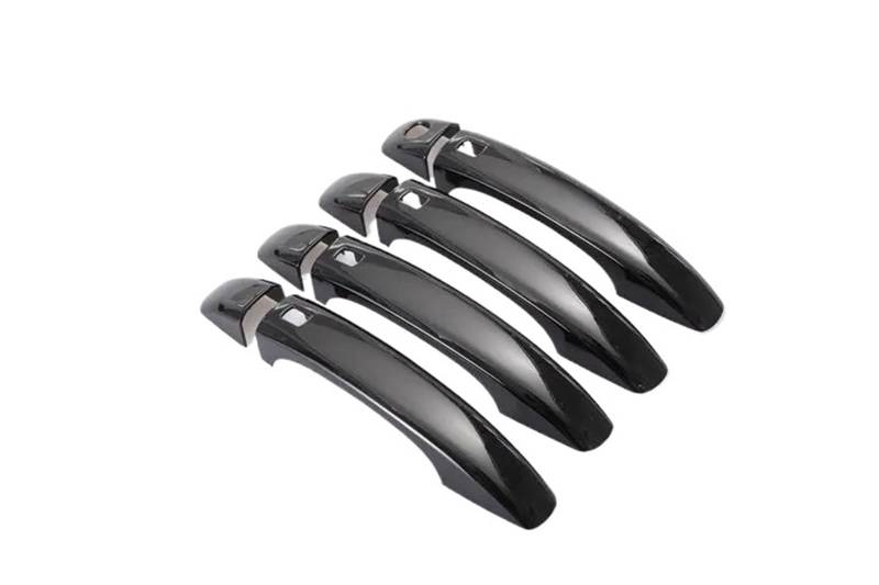 JOVERI Glänzend schwarz verchromter Aufkleber for die Türgriffabdeckung, for, A4 B8 Q5 Q3, Styling, Autozubehör Abdeckung für Außentürgriffe(Black Handle) von JOVERI