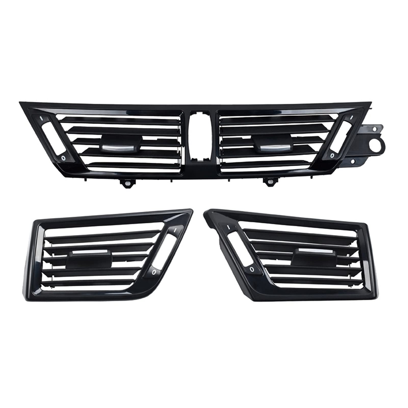 JOVERI LHD Klimaanlage AC Vent Outlet Panel Abdeckung Auto Front Konsole Armaturenbrett, for, X1 E84 6422 9258 354 Auto-Lüftungsauslass(Piano Black 3PCS Set) von JOVERI