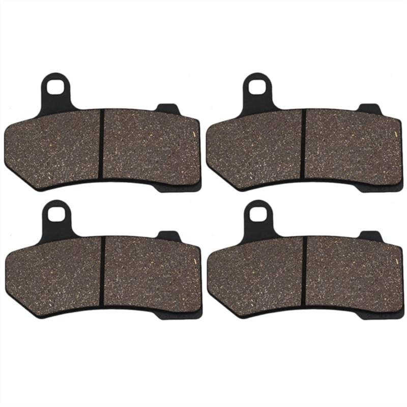 JOVERI Motorrad-Bremsbeläge vorne und hinten, for Harley Davidson, VRSCD Night Rod 2005 2006 2007 2008 VRSCF V-Rod Muscle 2008-2014 Motorrad-Bremsbeläge(2pairs) von JOVERI